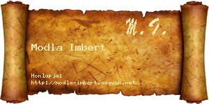 Modla Imbert névjegykártya